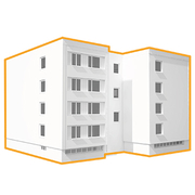 Facade for an apartment building